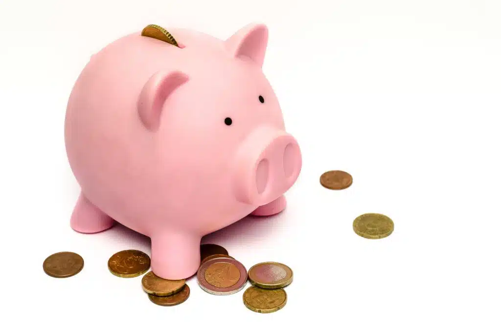 piggy bank of savings for paying a higher excess in car insurance