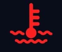 If you see the car dashboard symbol for engine temperature it's time to pull over 