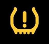 Tyre pressure monitoring system car symbol