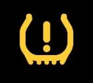 Tyre pressure monitoring system car symbol