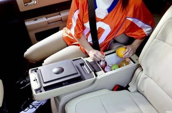 Built-in car refrigerators are super cool!