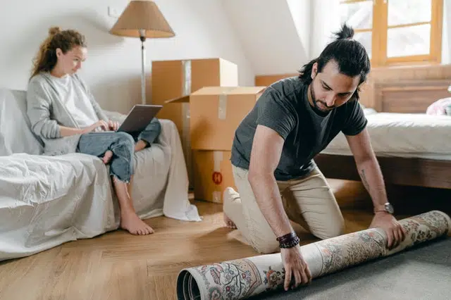 This couple has just moved house, so they will update their car insurer with their new information - which is also known as an insurance endorsement.