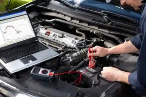capped price servicing at a manufacturer can include advanced diagnostic tools like this one
