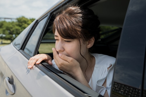 Find out how to stop car sickness and in case you ever have a passenger in this position.