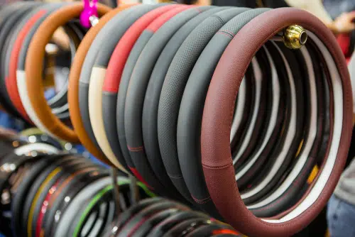 A selection of steering wheel covers can make my car look cool.