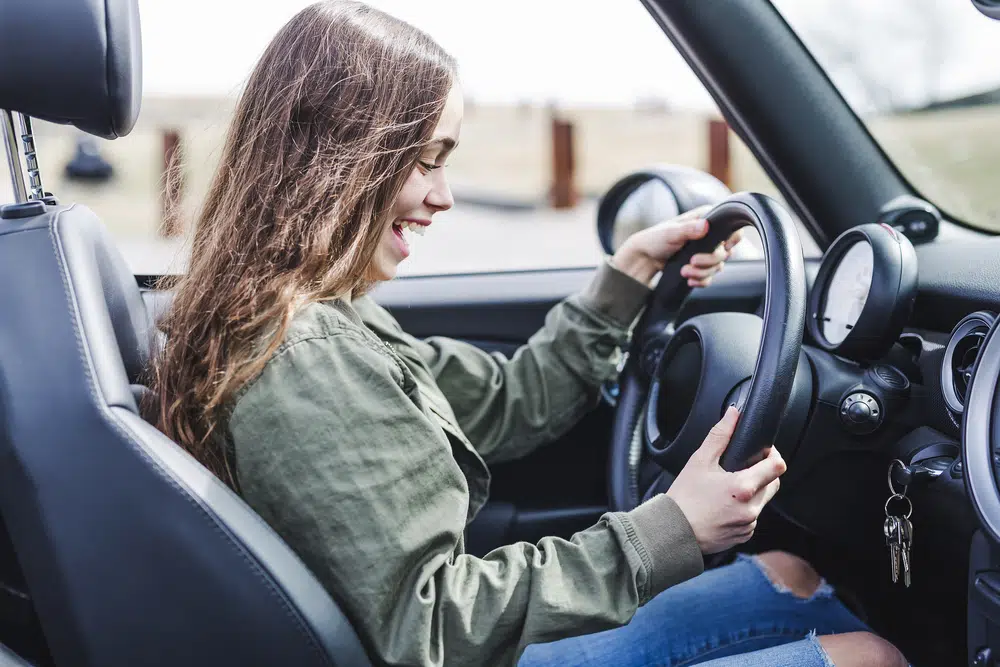 A girl in her car thinks “How to make my car look cool” was never easier.
