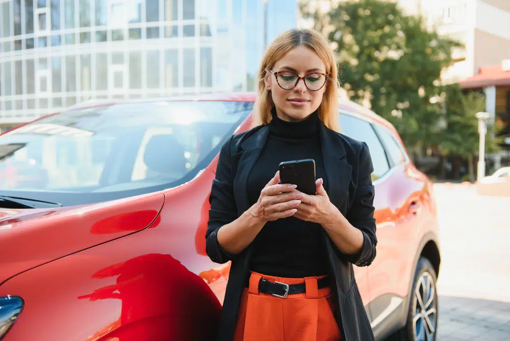 woman googles 'how much is my car worth?'