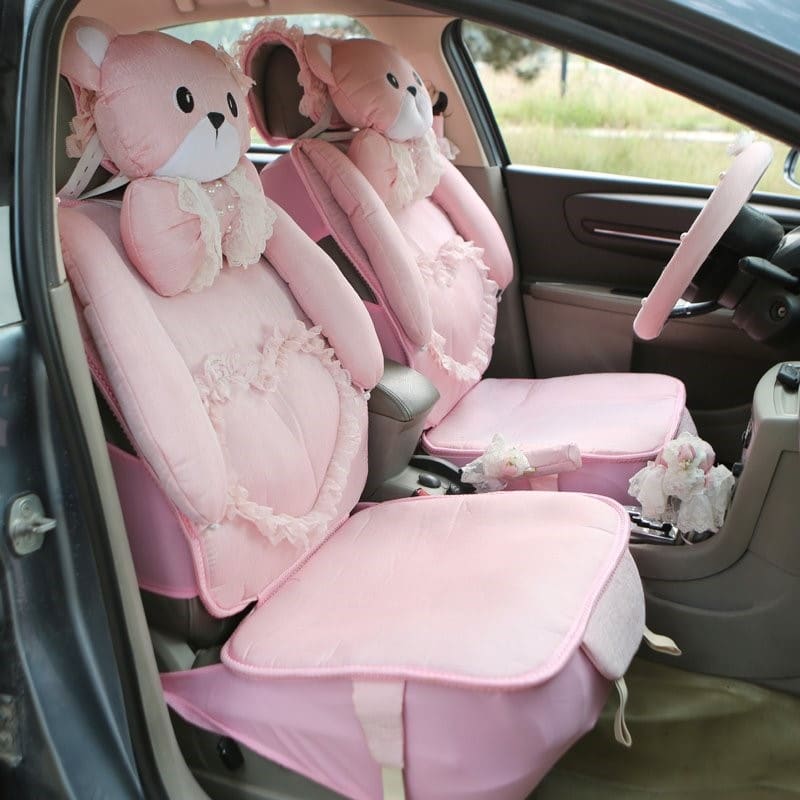 cute pink teddy bear car seats