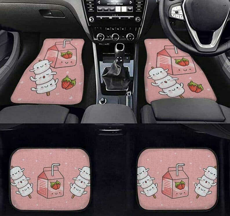 marshmallow car floor mat gift set