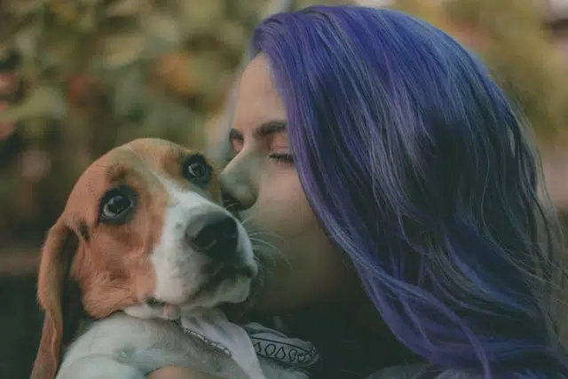PD Insurance member spends time cuddling with her BFF