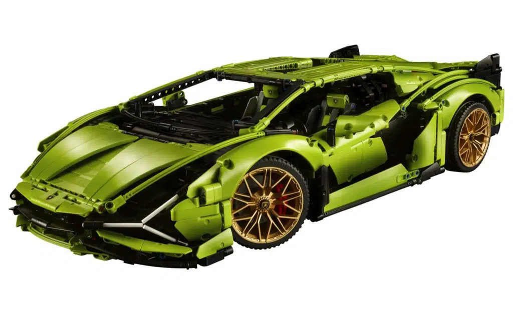 A green Lego Technic Car