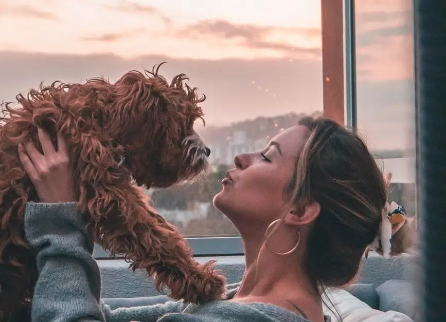 Women feels great after buying a pet plan and getting one month FREE!