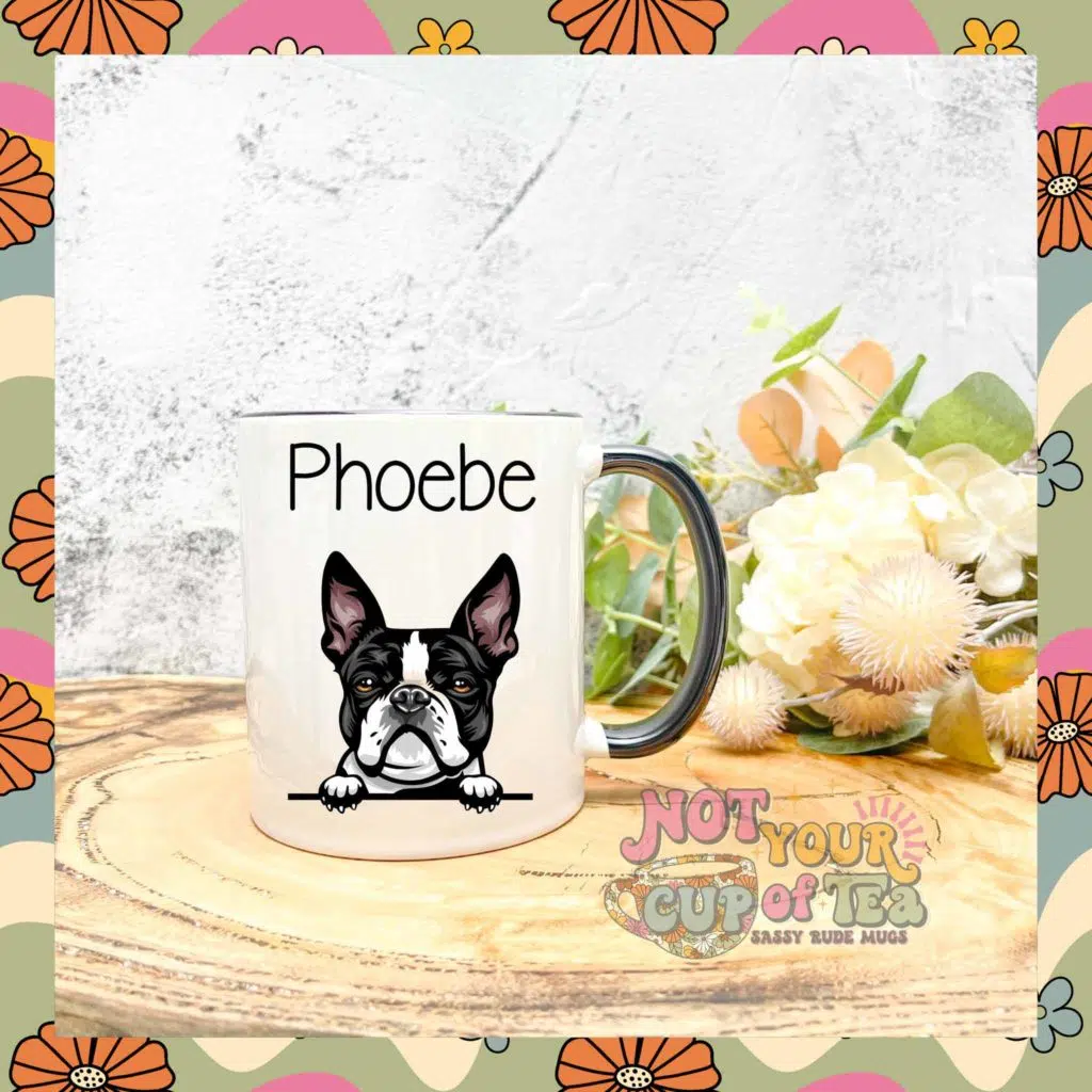 A personalised mug with a dog on it, This is among our Father's Day AU gift ideas for pet lovers