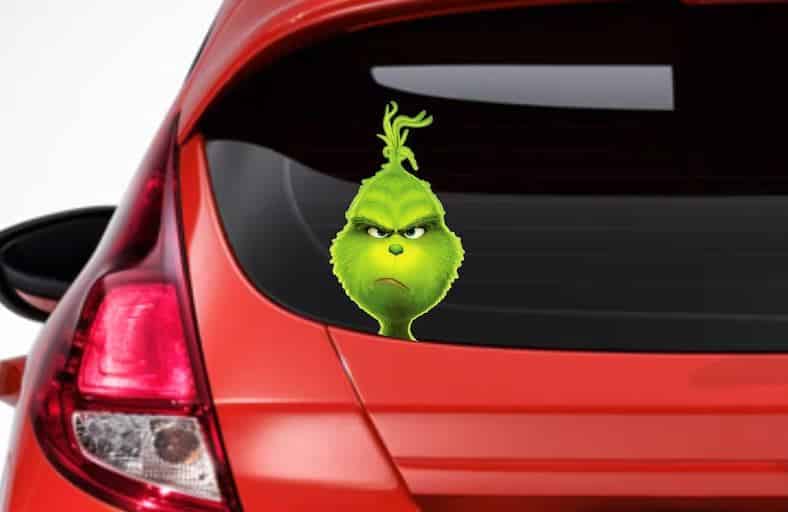 The Grinch who stole Christmas vinyl sticker for cars