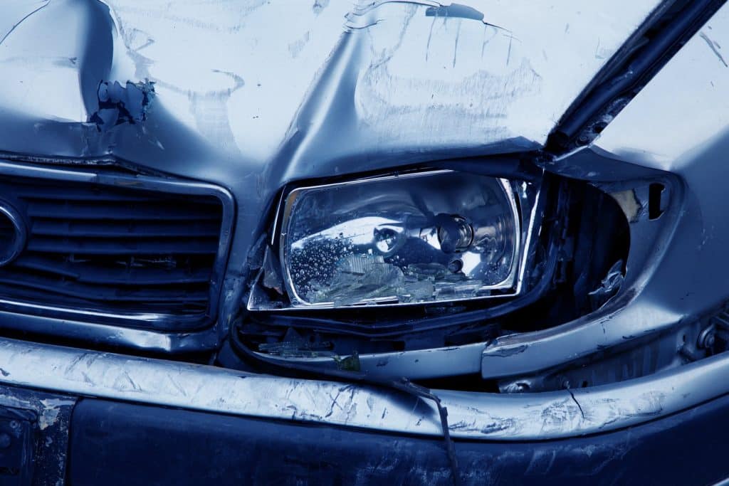 While car accidents are stressful like this one, try to not lose focus - remember to swap details with any other party involved in the accident.