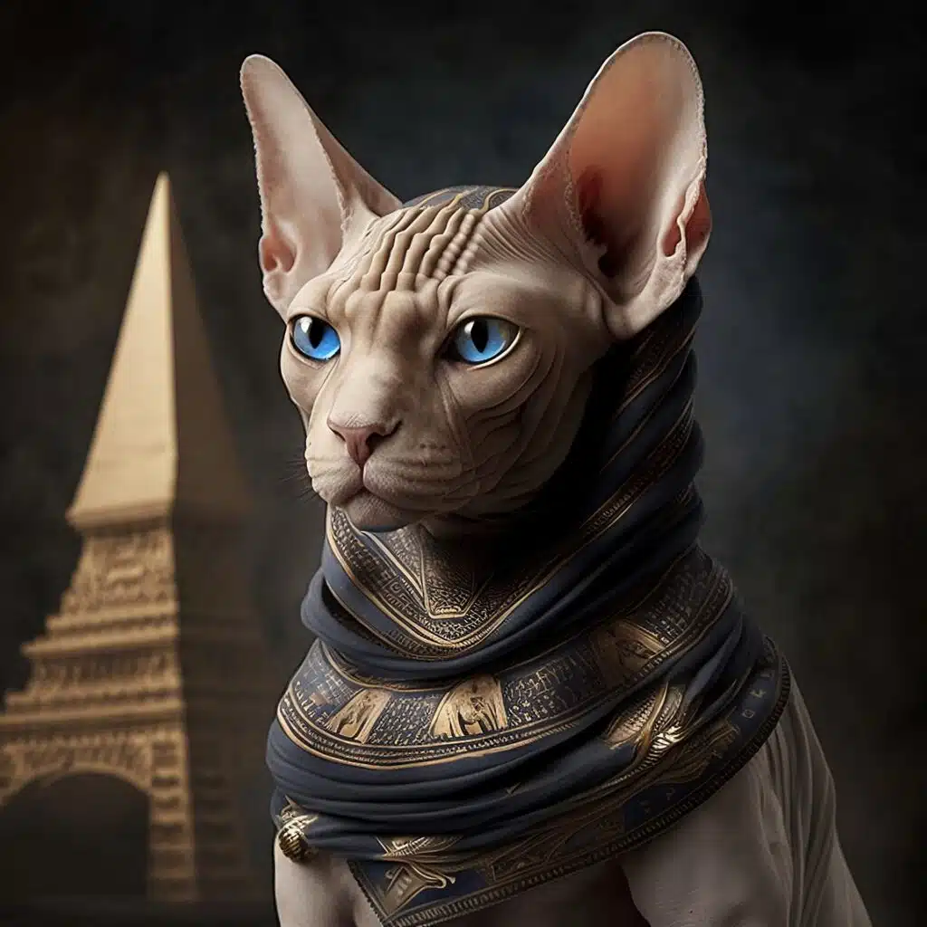 Did Cleopatra's cat look anything like this regal Sphynx cat?